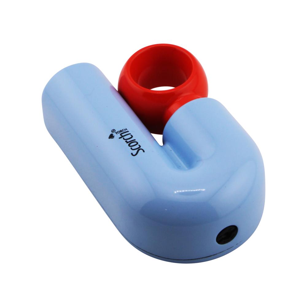 Scorch J Shape Torch Lighter Single Flame-Blue