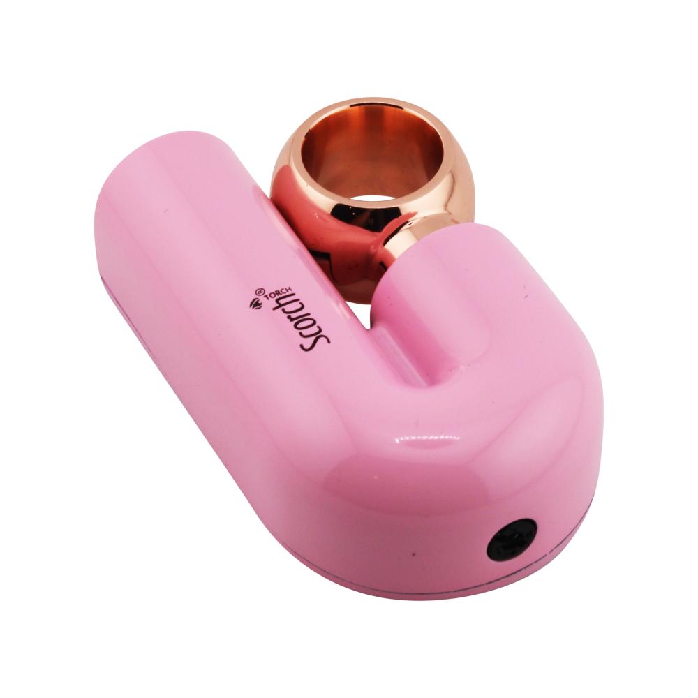Scorch J Shape Torch Lighter Single Flame-Pink