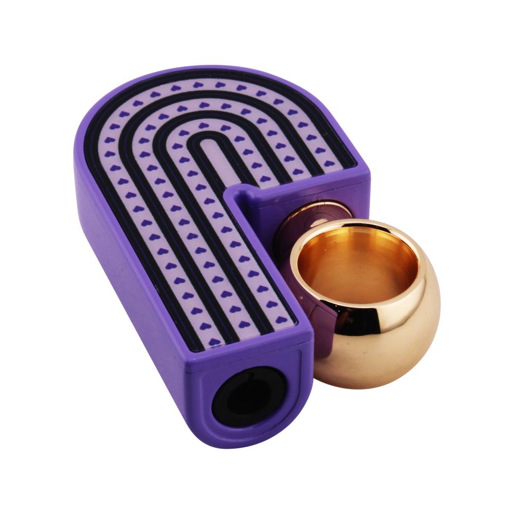 Scorch J Shape Torch Lighter Single Flame-Purple