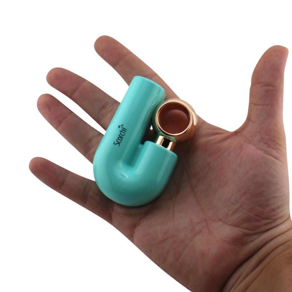 Scorch J Shape Torch Lighter Single Flame-Tiffany Blue