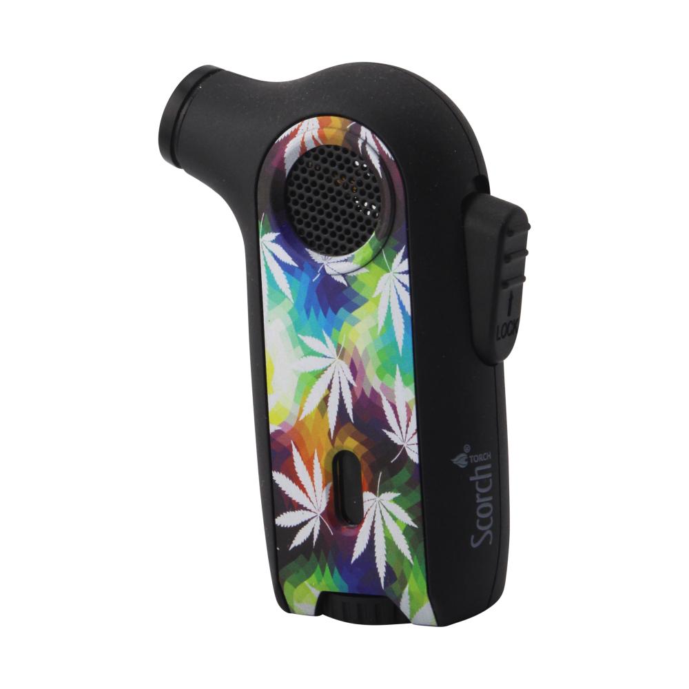 Scorch Leaf Burst Design Torch Lighter Single Flame-Mix