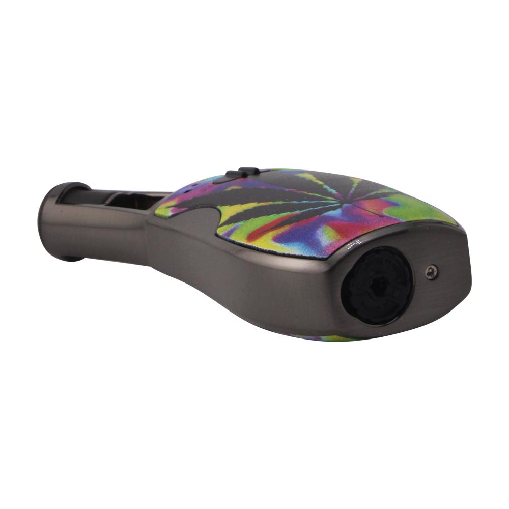 Scorch Leaf Fusion Design Torch Lighter Single Flame-Black