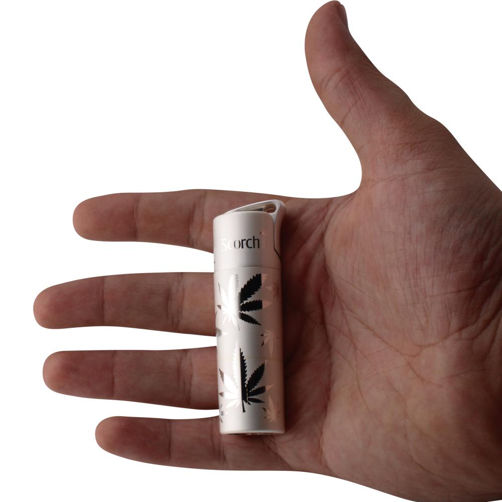 Scorch Lumen Design Torch Lighter Single Flame-Shiny White