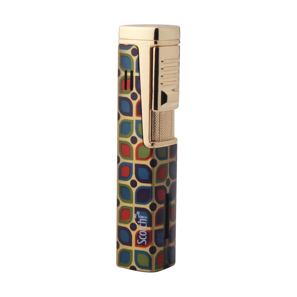 Scorch Marble Fire Design Torch Lighter Single Flame-Mix