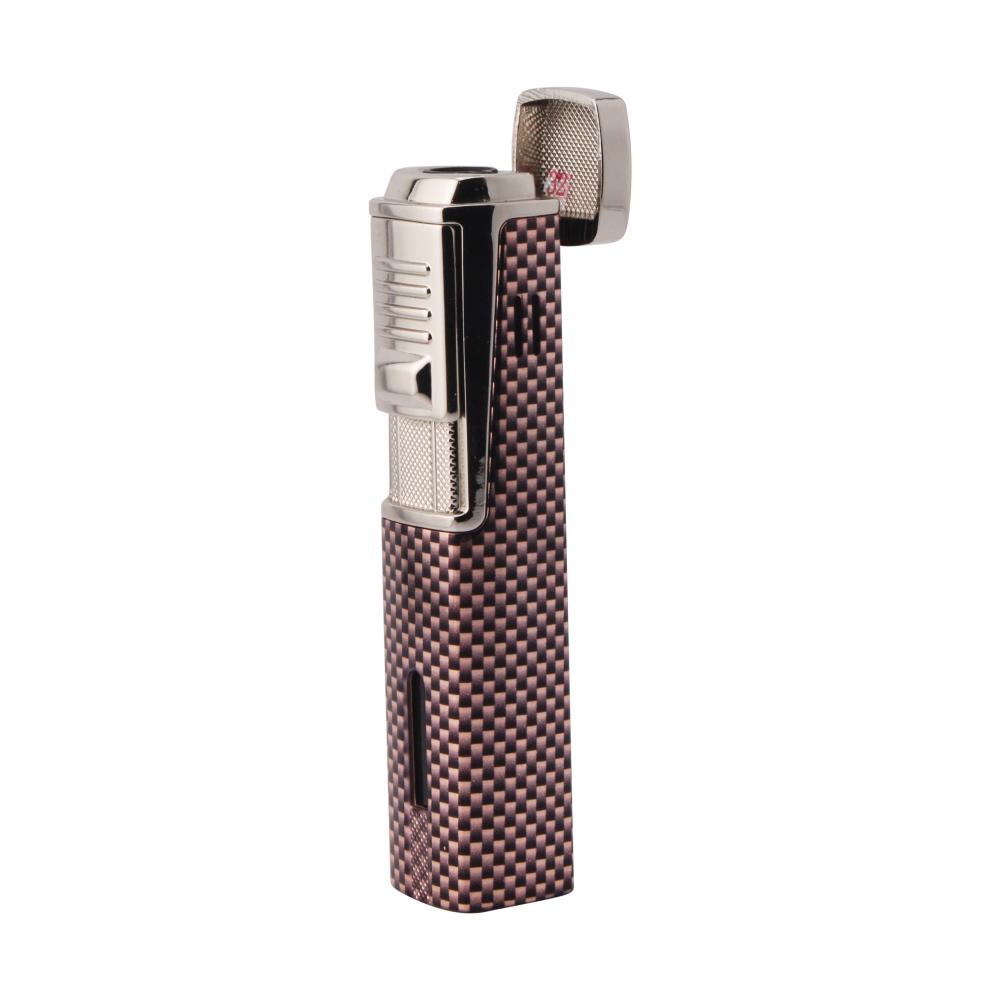 Scorch Marble Fire Design Torch Lighter Single Flame-Silver