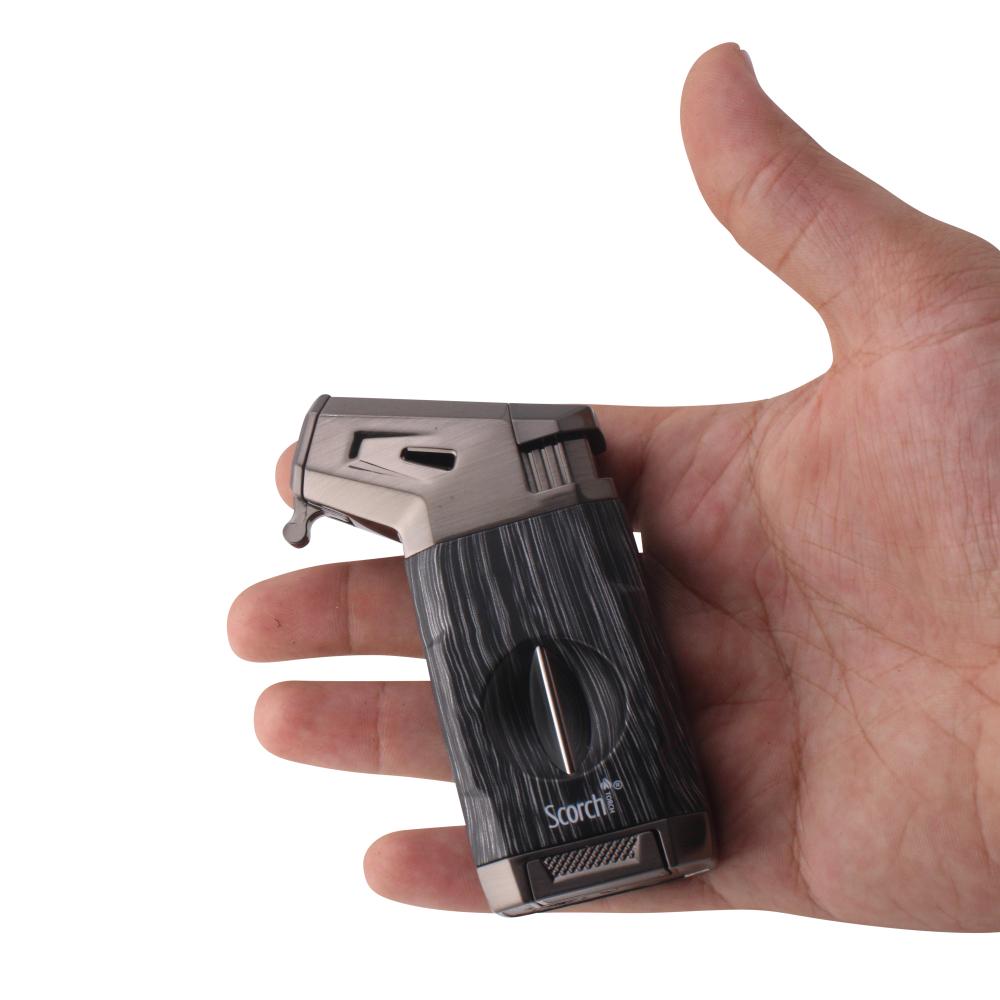 Scorch Marble Mix Design Torch Single Flame-Black