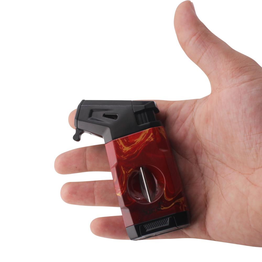 Scorch Marble Mix Design Torch Single Flame-Red