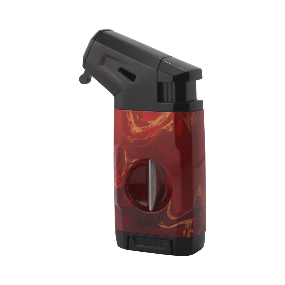 Scorch Marble Mix Design Torch Single Flame-Red
