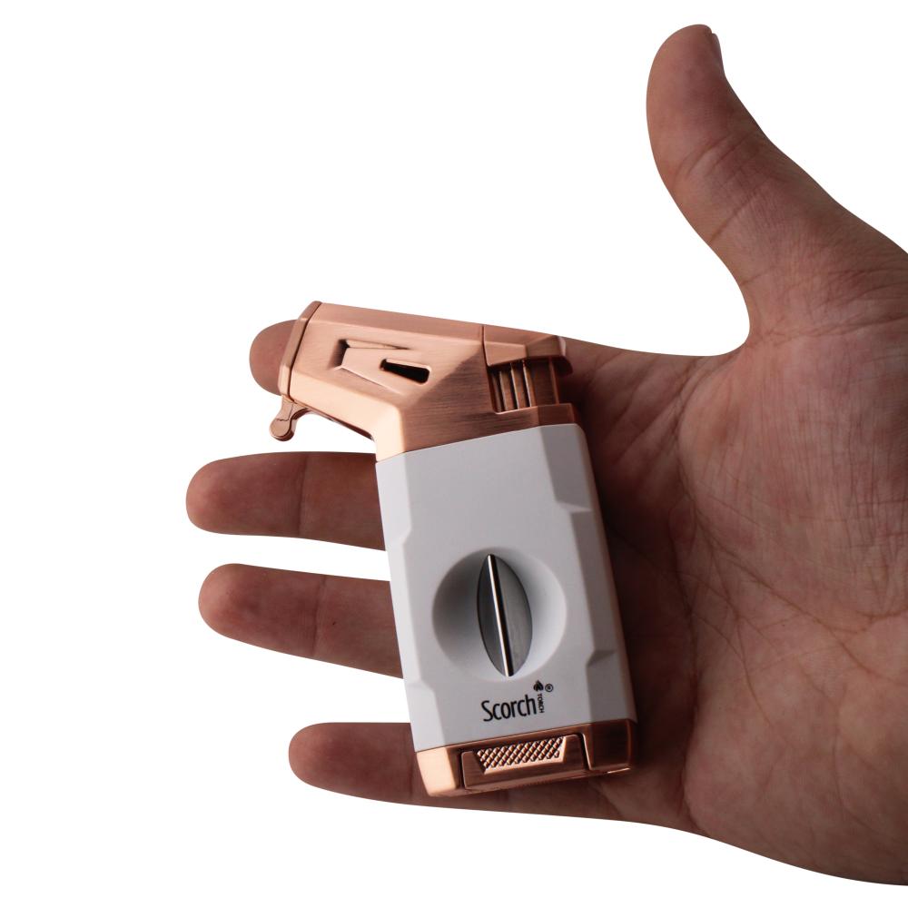 Scorch Marble Mix Design Torch Single Flame-White