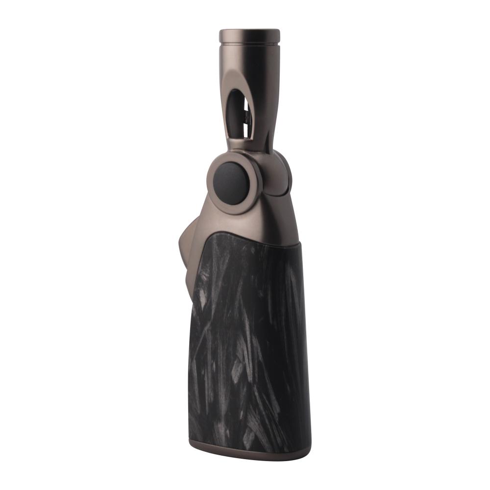 Scorch Marbles Pattern Adjustable Single Flame Torch Lighter-Black