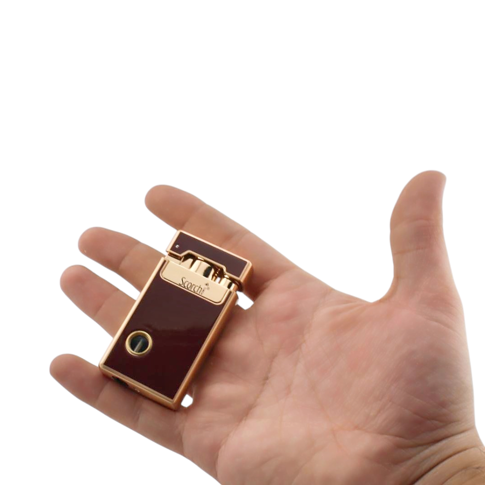 Scorch Mini Single Flame Torch And Lighter-Brown