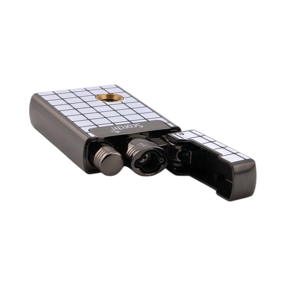 Scorch Mini Single Flame Torch And Lighter-White