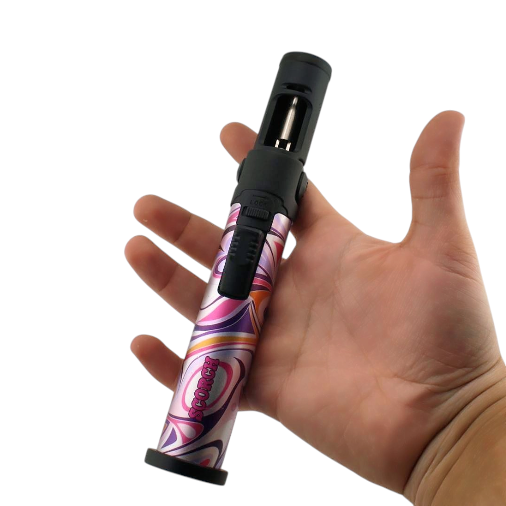 Scorch Mix Painting Torch Lighter Single Flame-Light Pink Mix