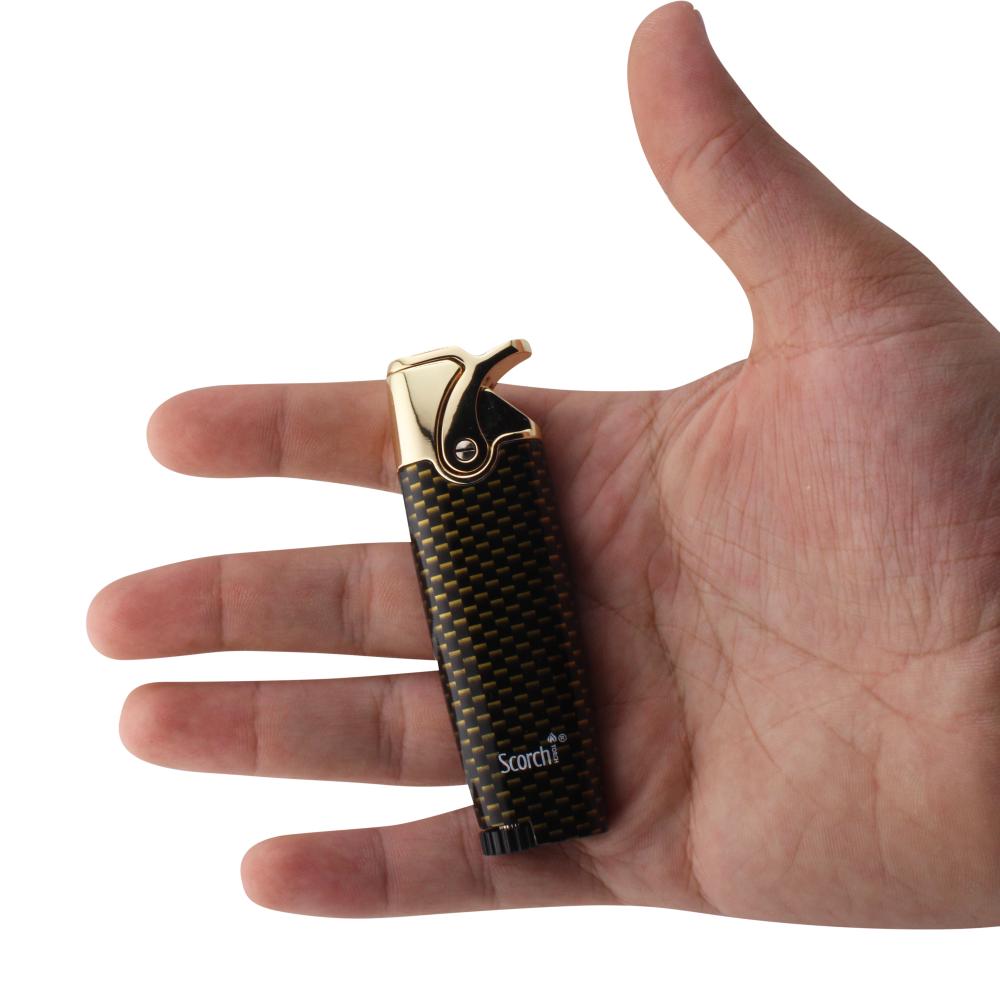 Scorch Modern Design Torch Lighter Single Flame-Gold