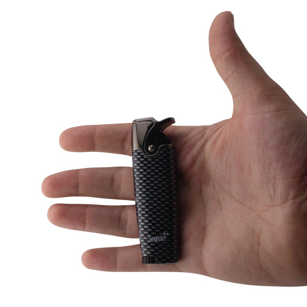 Scorch Modern Design Torch Lighter Single Flame-Silver
