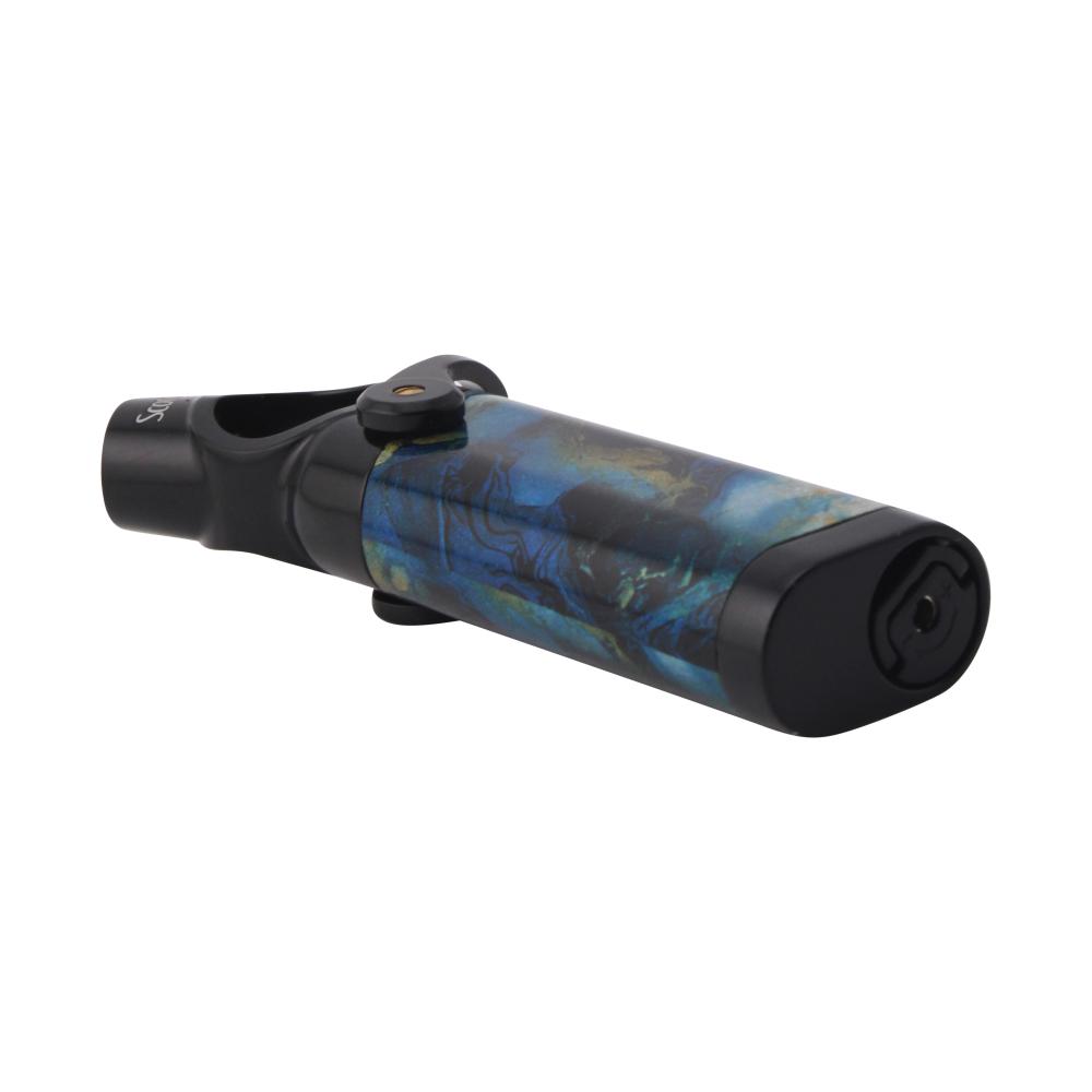 Scorch Ocean Marble Torch Lighter Single Flame-Blue