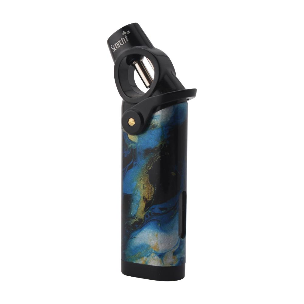 Scorch Ocean Marble Torch Lighter Single Flame-Blue