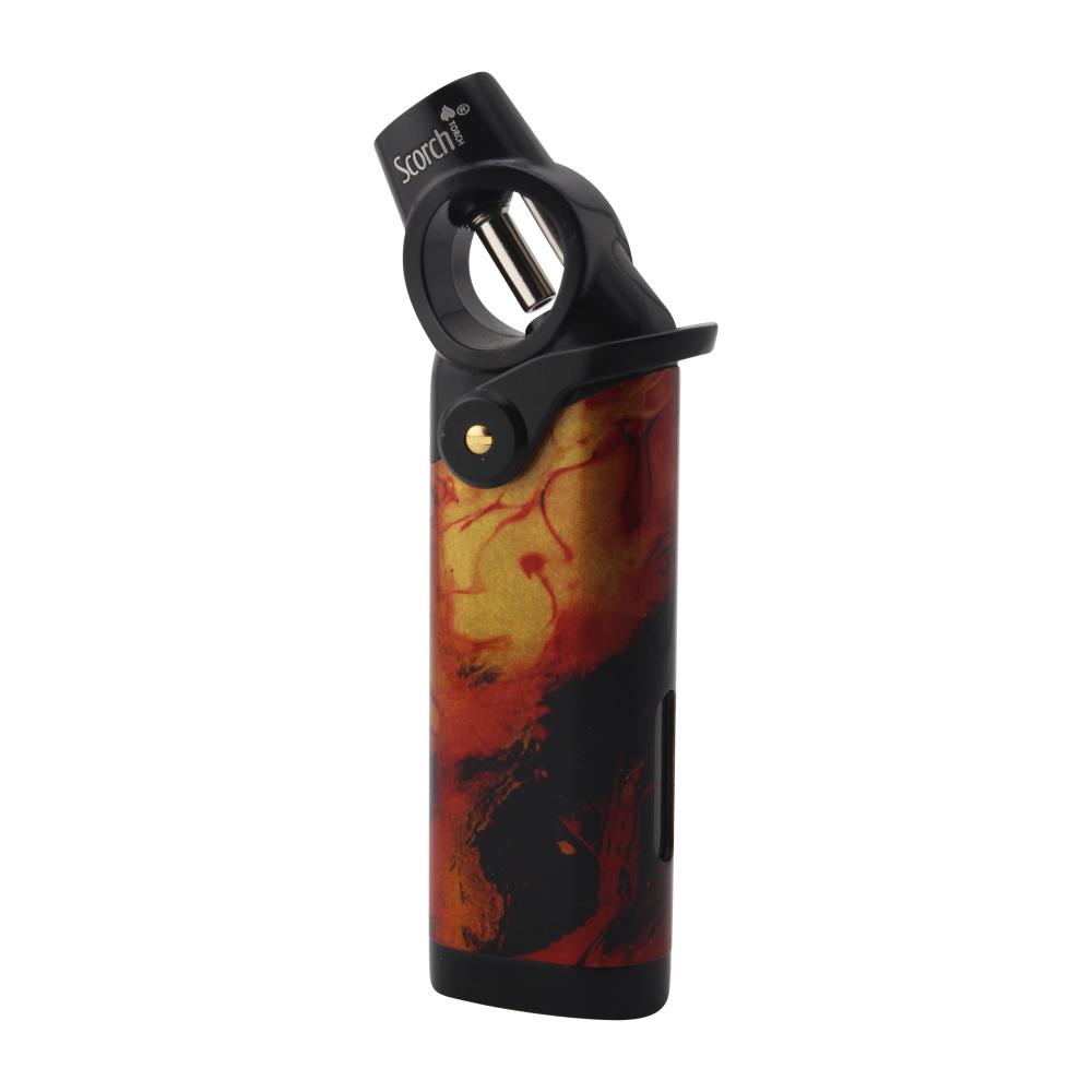 Scorch Ocean Marble Torch Lighter Single Flame-Crimson Red