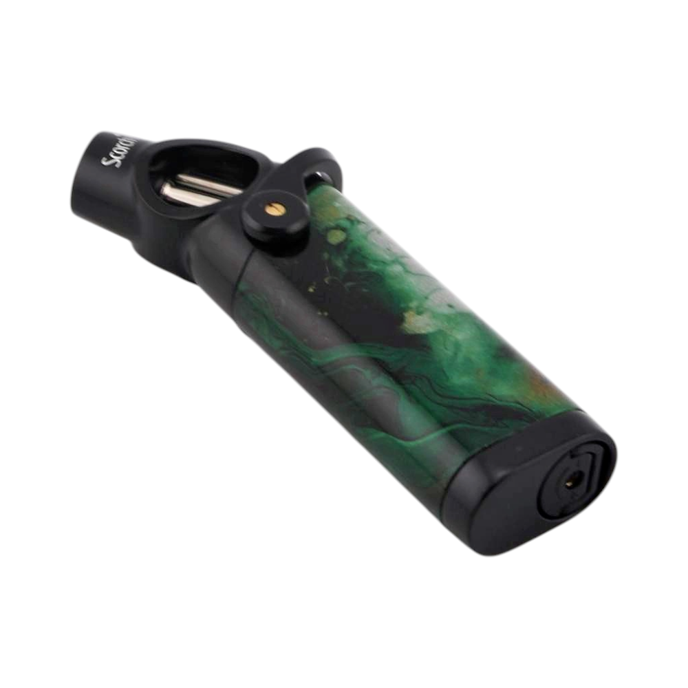 Scorch Ocean Marble Torch Lighter Single Flame-Green