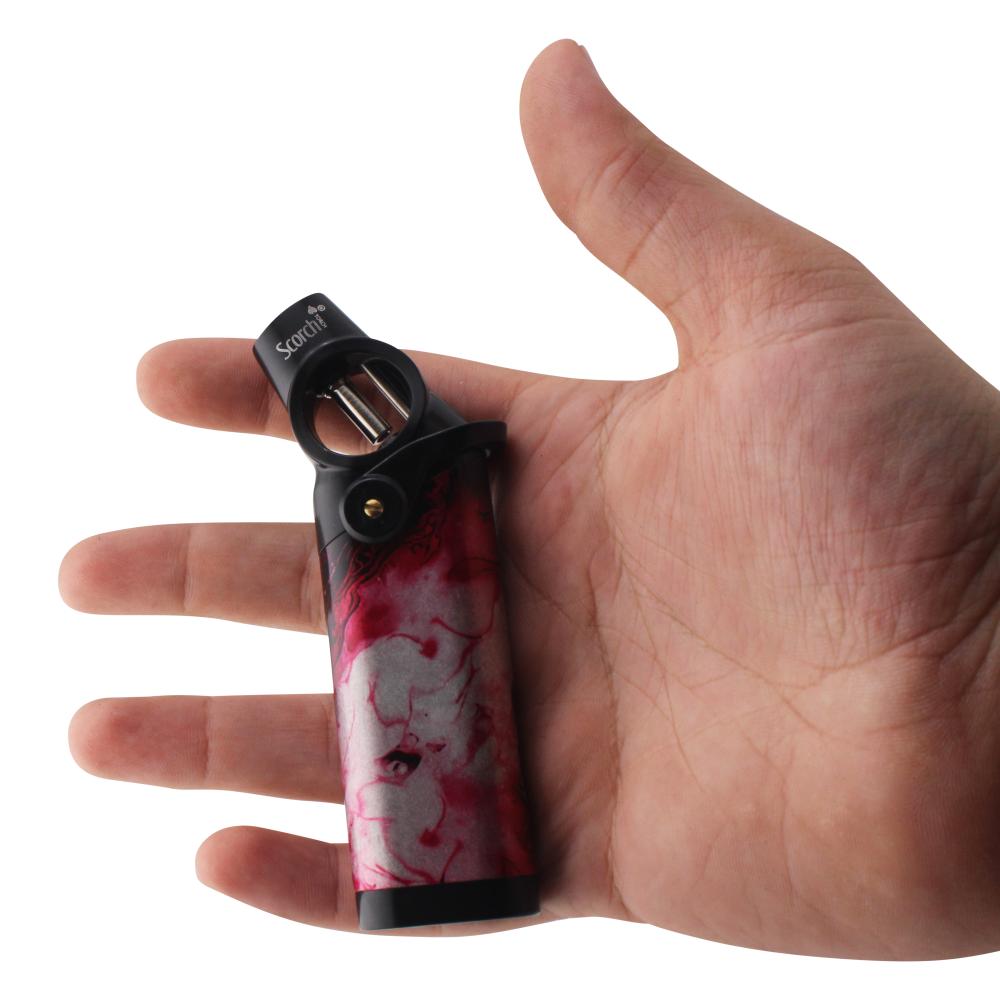 Scorch Ocean Marble Torch Lighter Single Flame-Purple