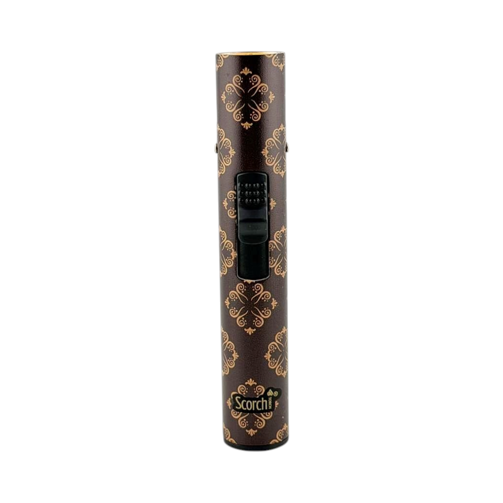 Scorch P Mix Design Torch Lighter Single Flame-Brown Mix