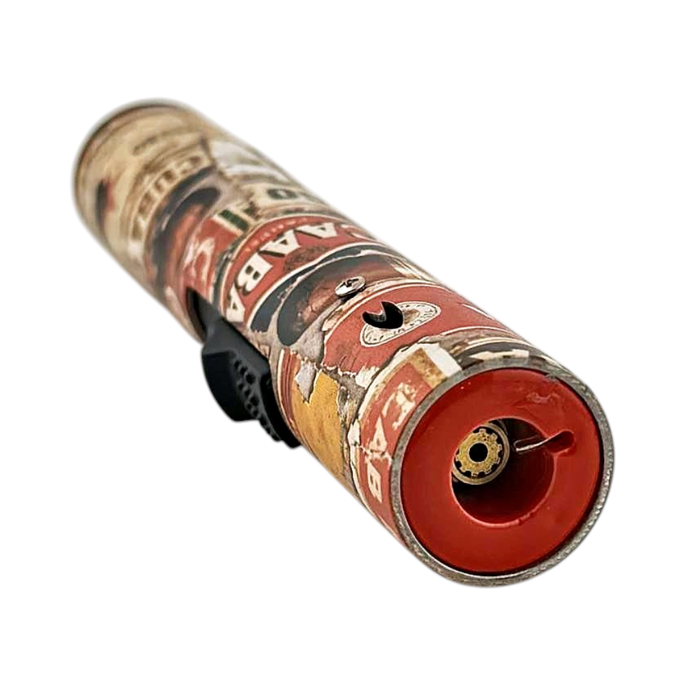 Scorch P Mix Design Torch Lighter Single Flame-Crimson Red Mix