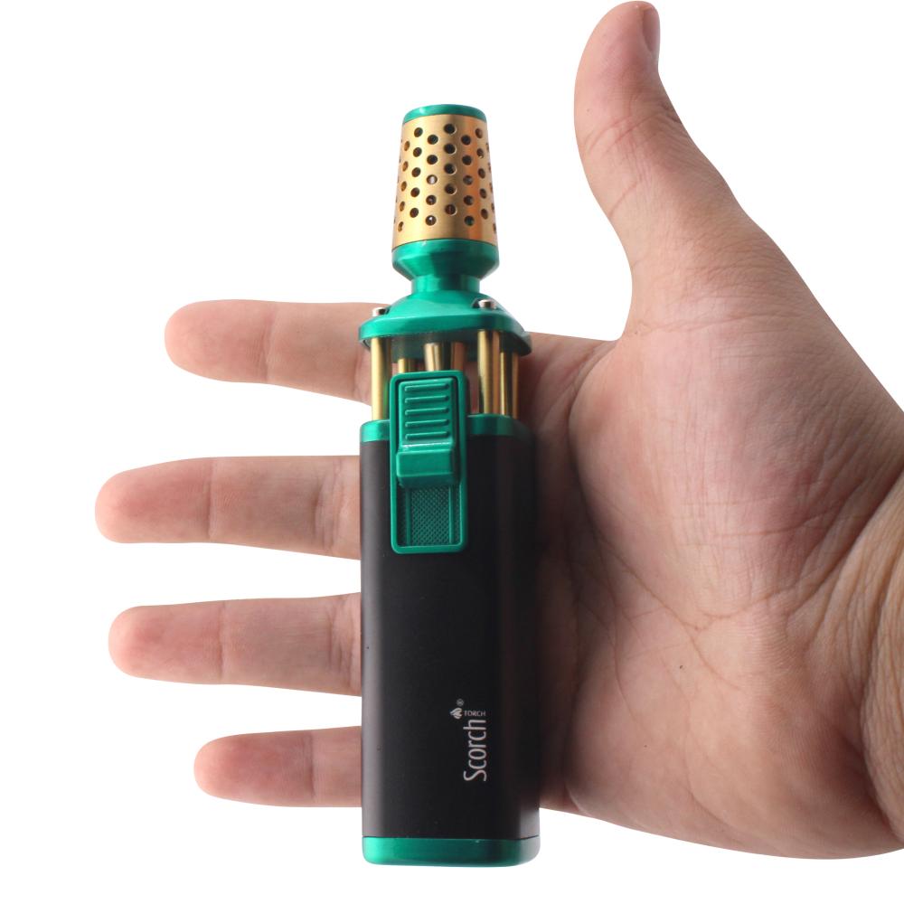 Scorch Platinum Design Torch Lighter Single Flame-Black