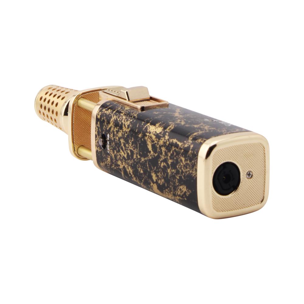 Scorch Platinum Design Torch Lighter Single Flame-Gold