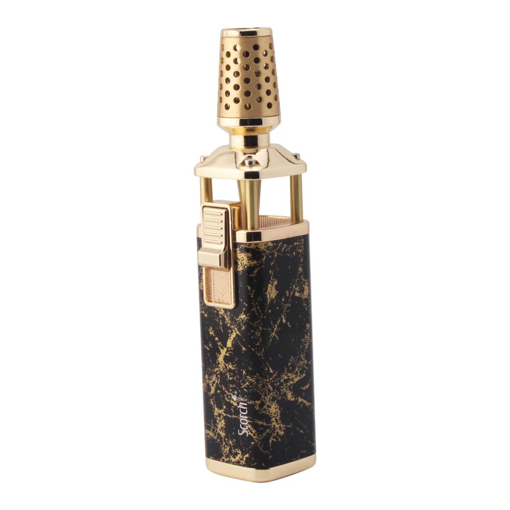 Scorch Platinum Design Torch Lighter Single Flame-Gold