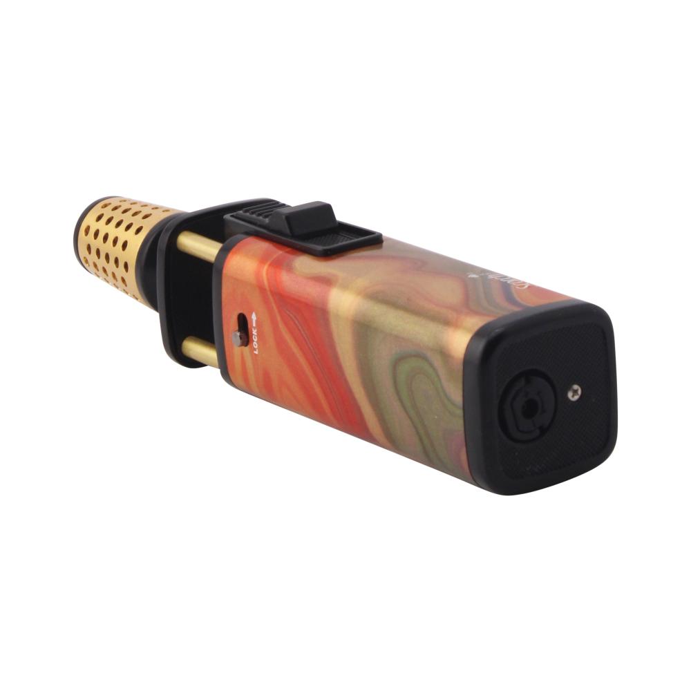 Scorch Platinum Design Torch Lighter Single Flame-Orange