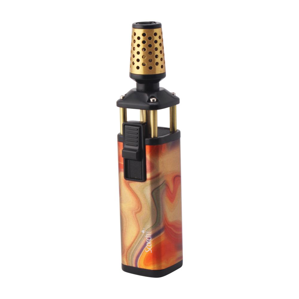 Scorch Platinum Design Torch Lighter Single Flame-Orange