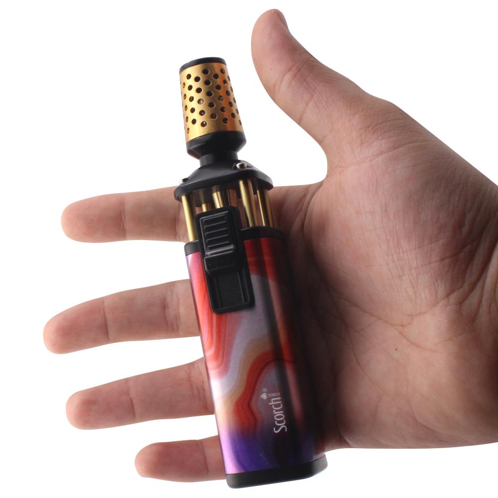 Scorch Platinum Design Torch Lighter Single Flame-Purple