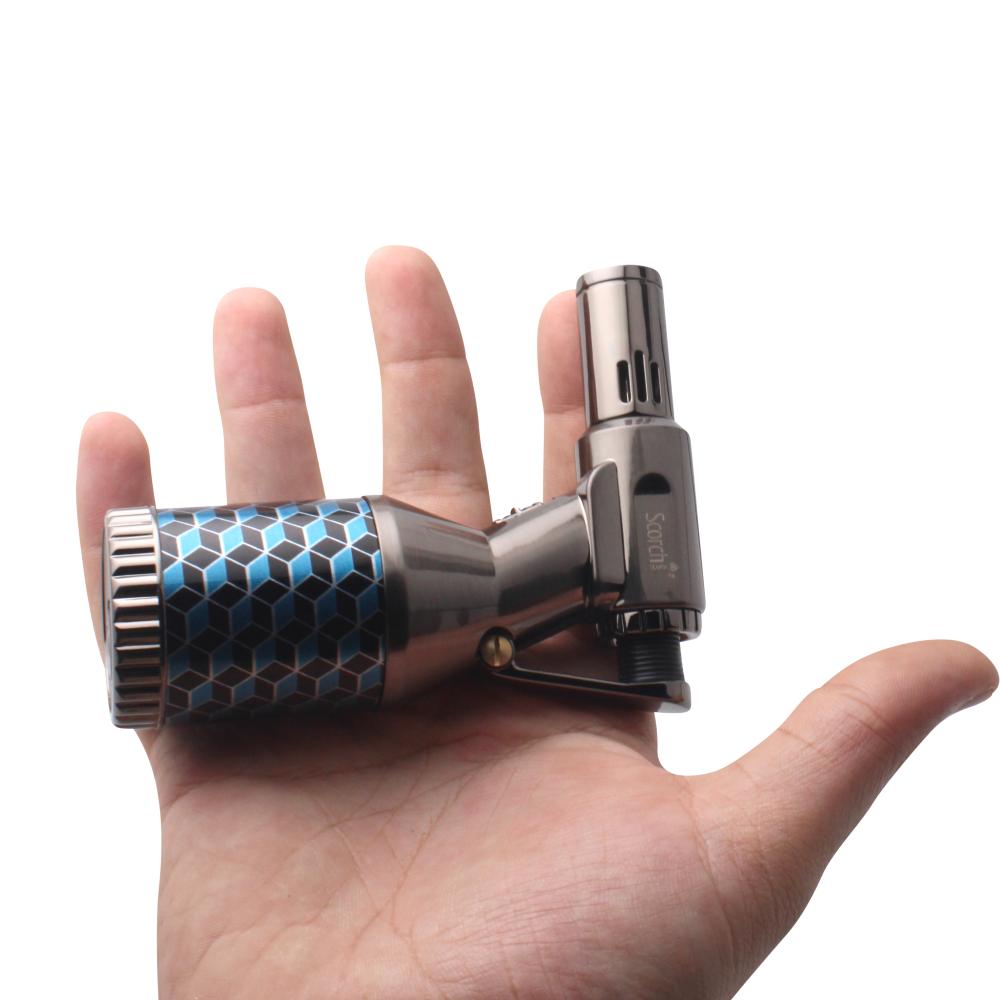 Scorch Pro Grip Single Flame Torch Lighter-Blue
