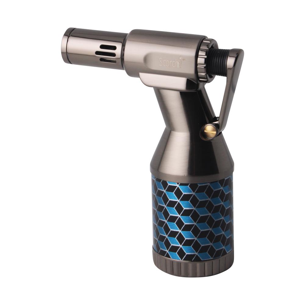 Scorch Pro Grip Single Flame Torch Lighter-Blue