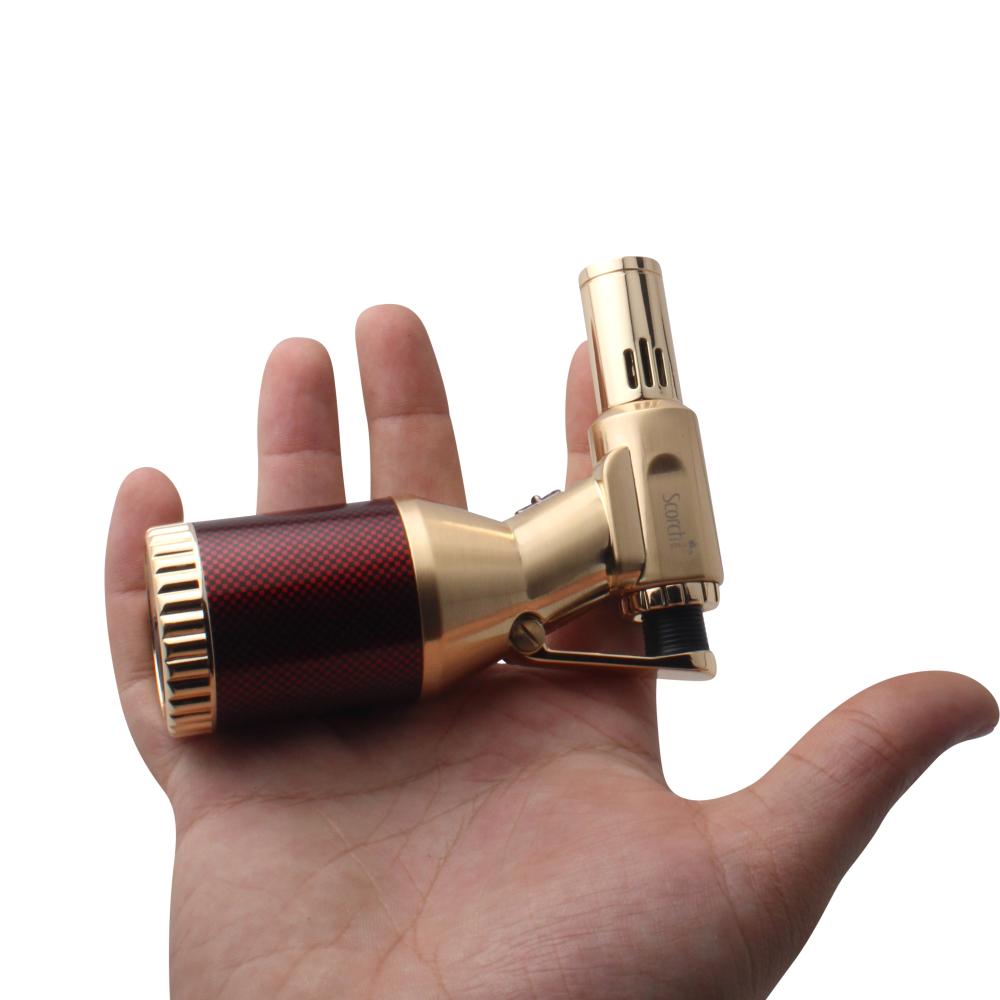 Scorch Pro Grip Single Flame Torch Lighter-Red