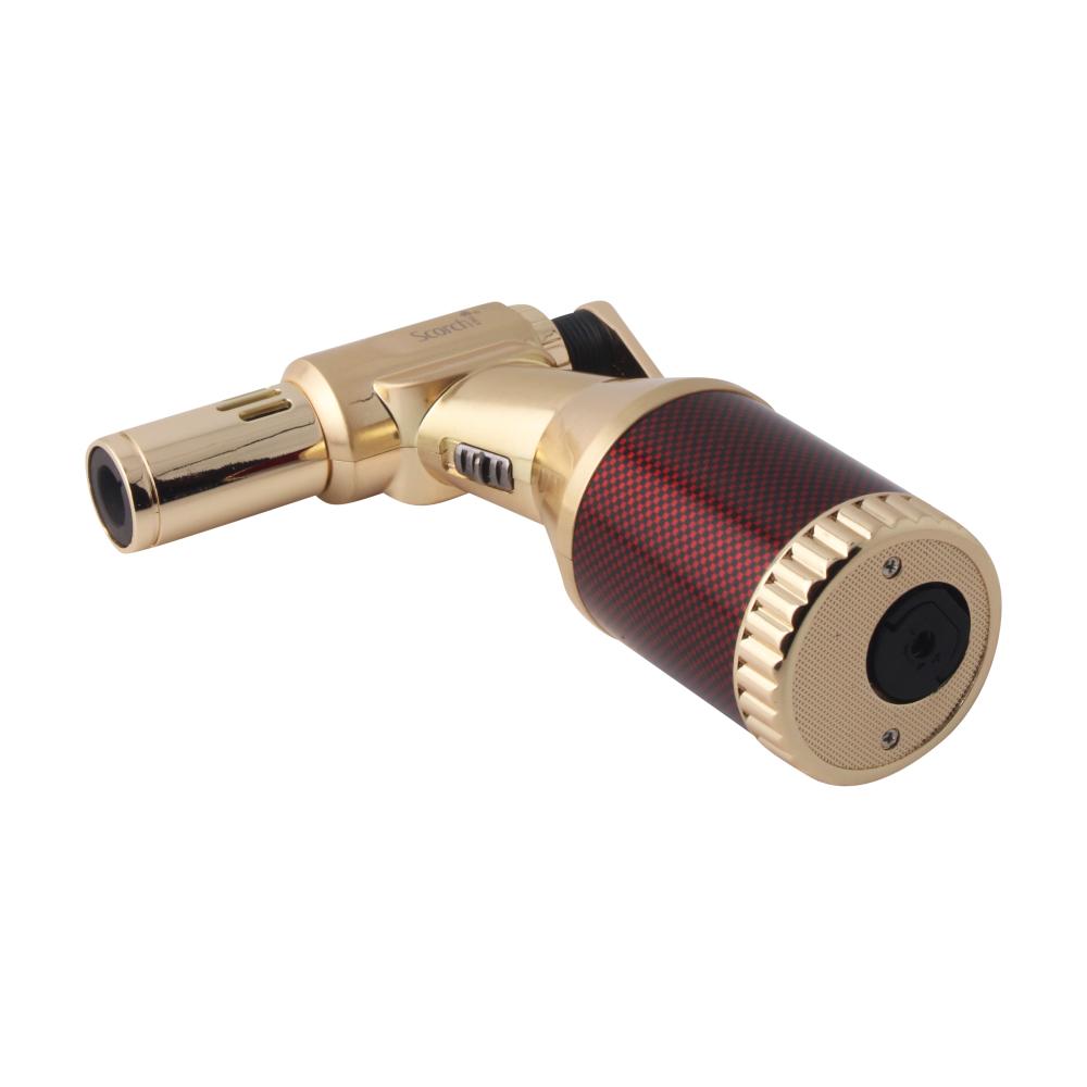 Scorch Pro Grip Single Flame Torch Lighter-Red