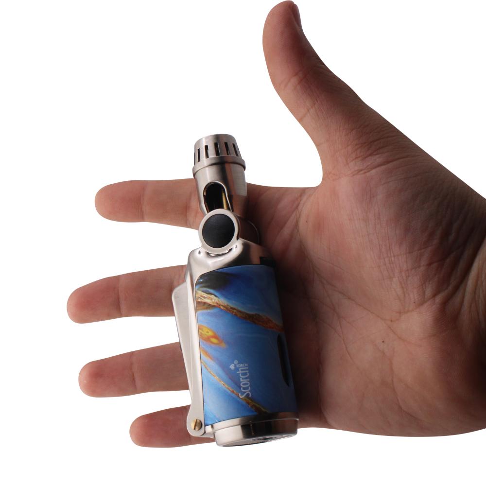 Scorch Reaper Adjustable Single Flame Torch Lighter-Light Blue