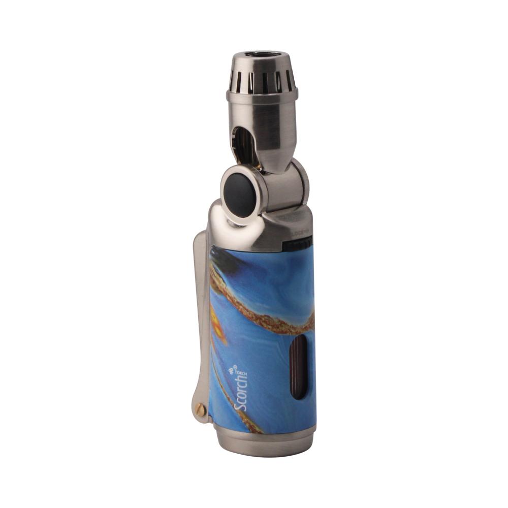Scorch Reaper Adjustable Single Flame Torch Lighter-Light Blue