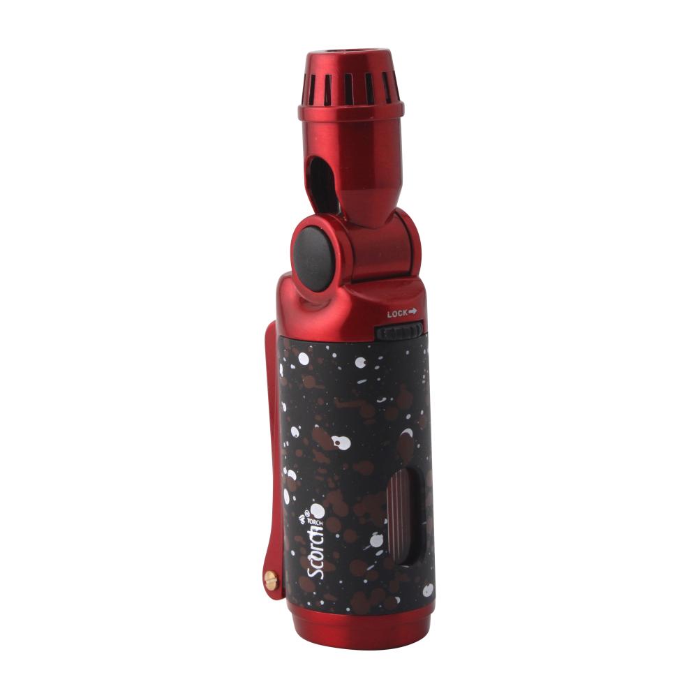 Scorch Reaper Adjustable Single Flame Torch Lighter-Red