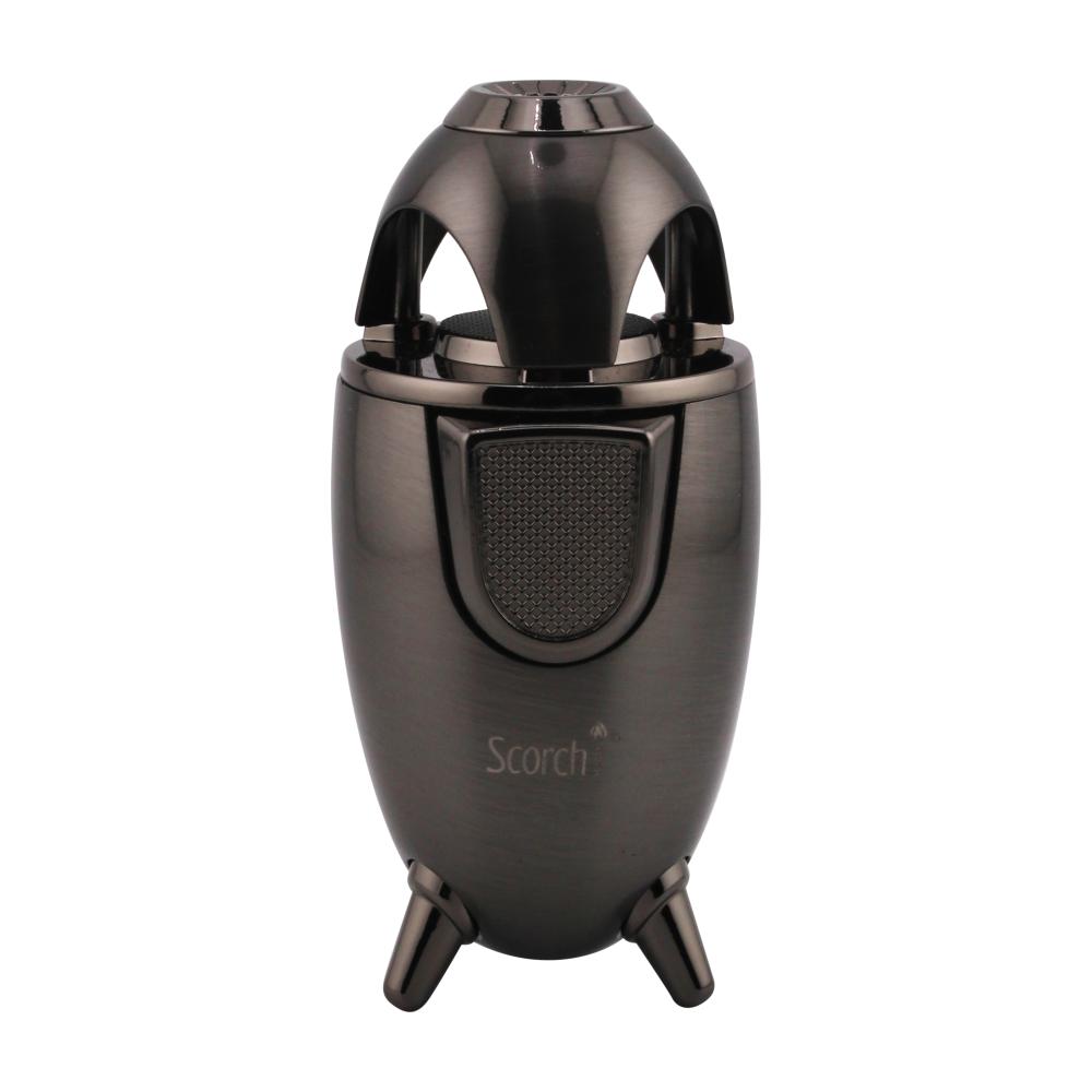 Scorch Rocket Design Torch Lighter Single Flame-Black