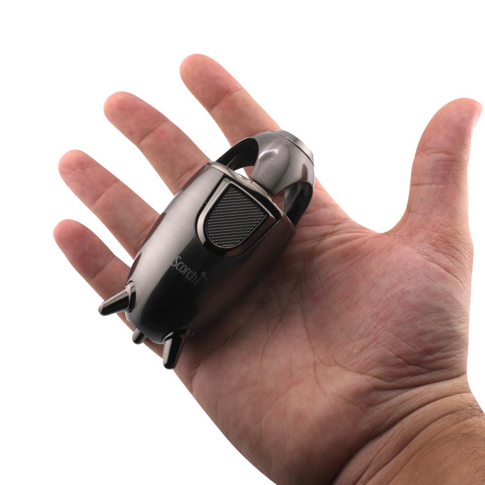 Scorch Rocket Design Torch Lighter Single Flame-Black