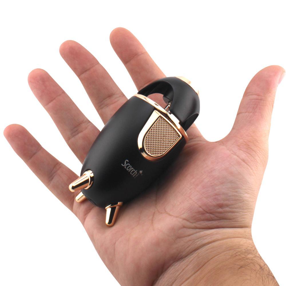 Scorch Rocket Design Torch Lighter Single Flame-Matte Black