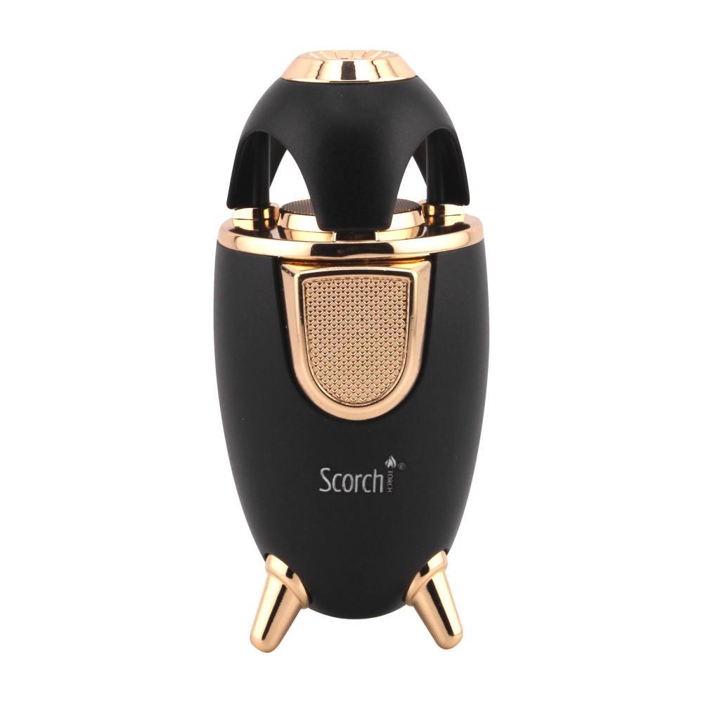 Scorch Rocket Design Torch Lighter Single Flame-Matte Black