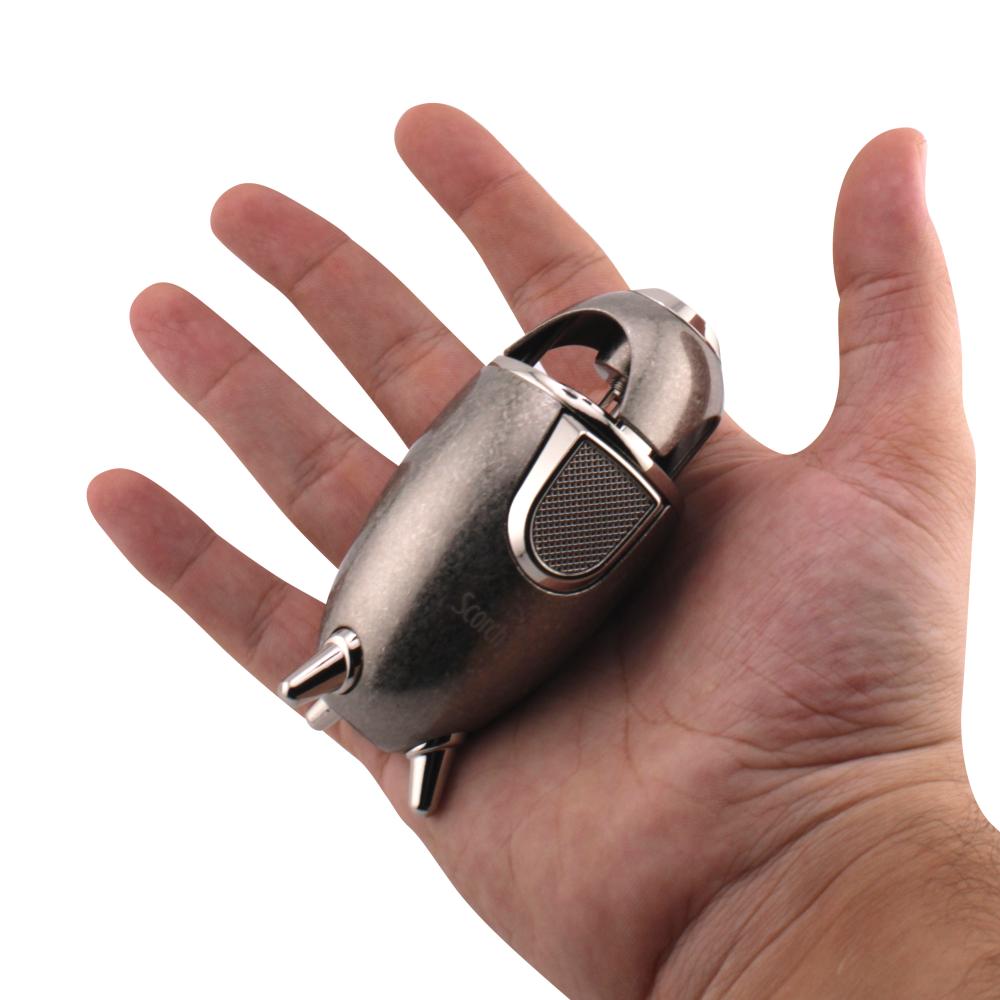 Scorch Rocket Design Torch Lighter Single Flame-Silver
