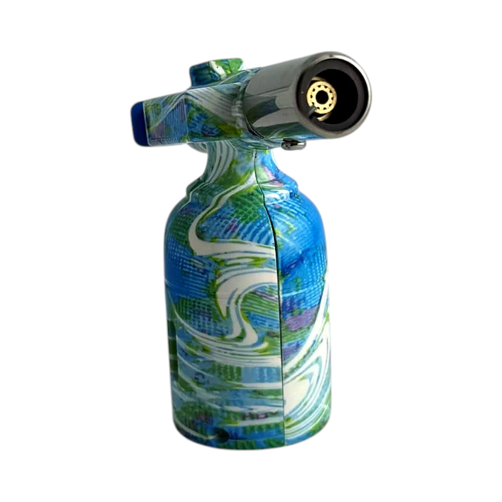 Scorch S Mix Design Torch Lighter Single Flame-Blue