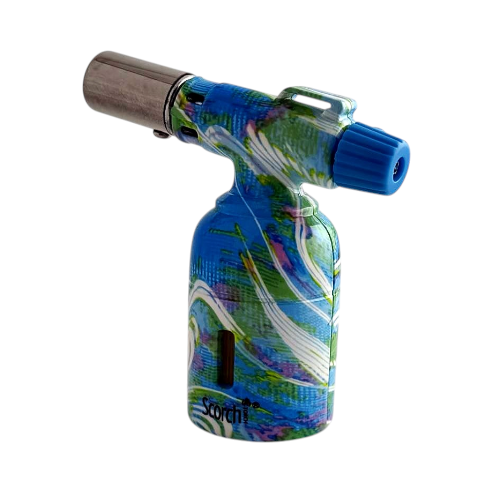 Scorch S Mix Design Torch Lighter Single Flame-Blue