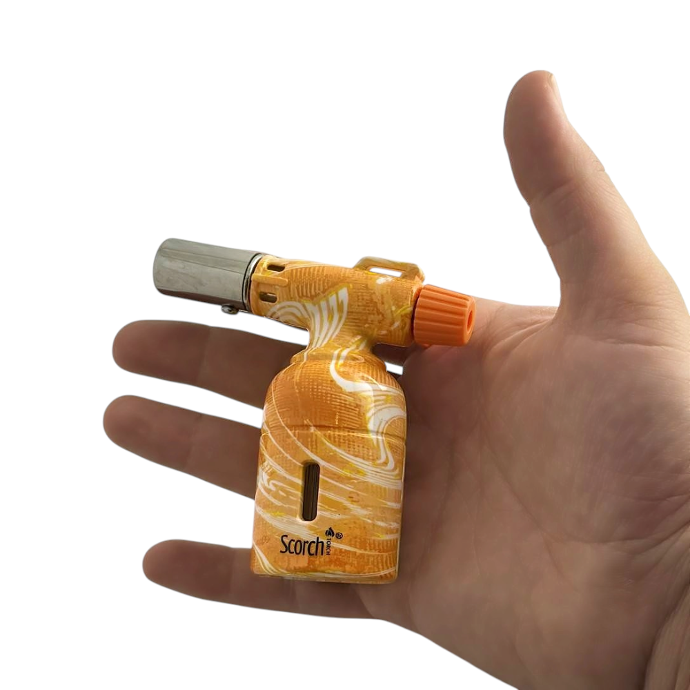 Scorch S Mix Design Torch Lighter Single Flame-Orange