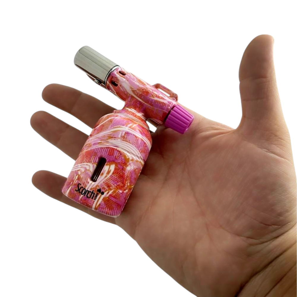 Scorch S Mix Design Torch Lighter Single Flame-Pink