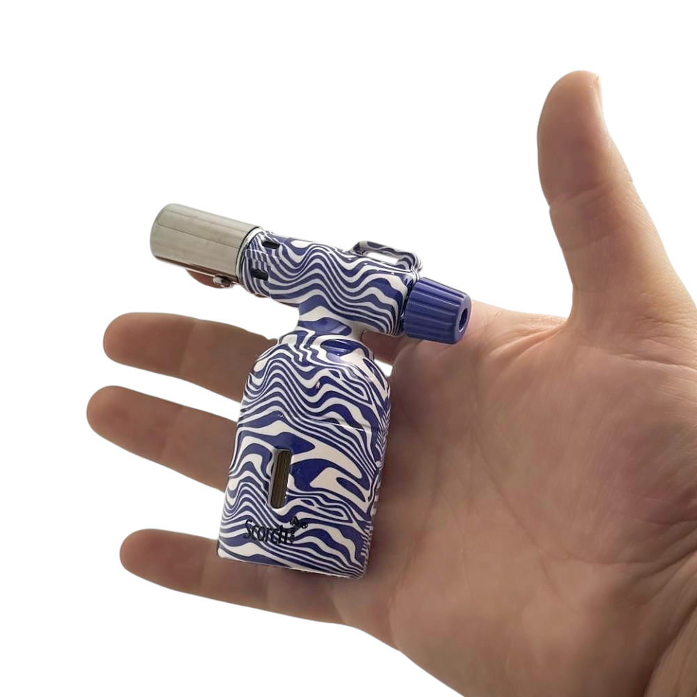 Scorch S Mix Design Torch Lighter Single Flame-Purple