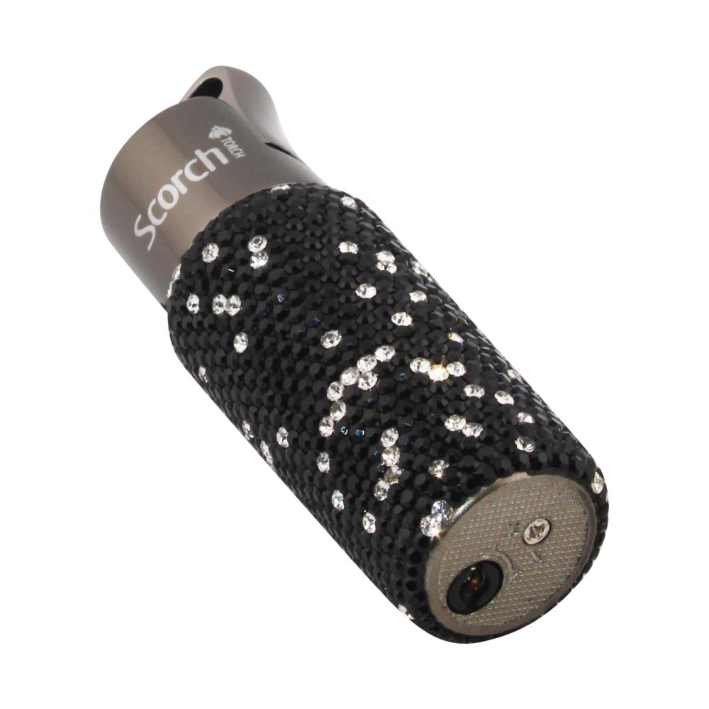 Scorch Shiny Torch Lighter Single Flame-Black
